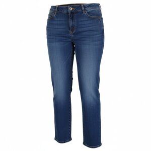 Heritage Denim Jeans Women's 16P Straight Blue 4 Pockets Belt Loops Cotton